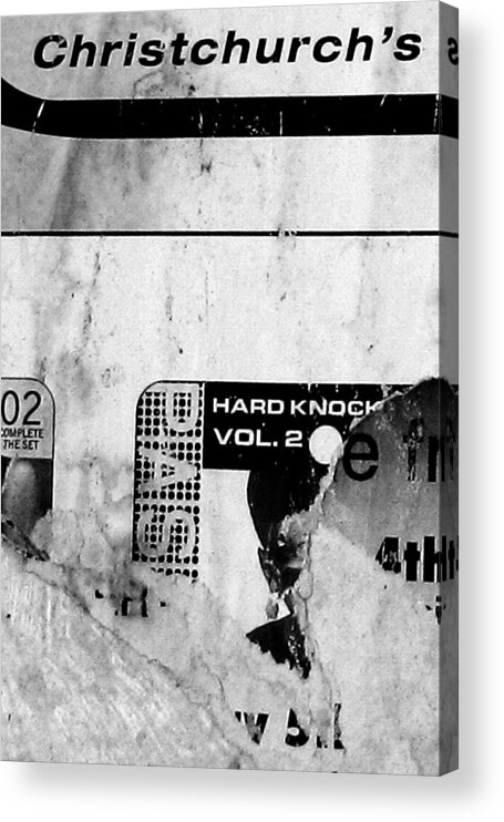 Urban Acrylic Print featuring the photograph ChCh's Hard Knock by Roseanne Jones