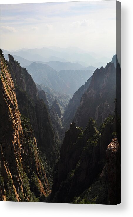 China Acrylic Print featuring the photograph Valley in Huangshan by Jason Chu