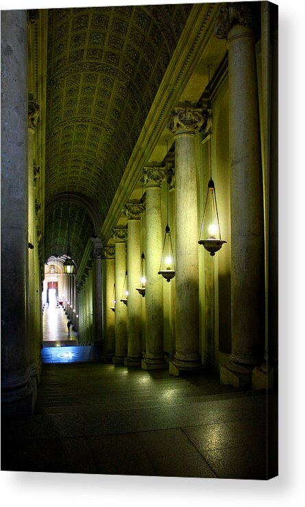 Vatican Acrylic Print featuring the photograph Vatican Stairway by Pat Moore