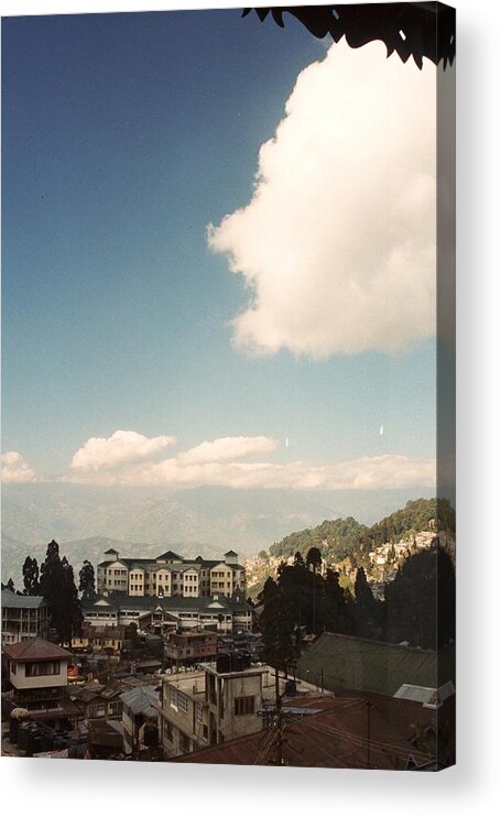 Town Acrylic Print featuring the photograph View from the Window by Fotosas Photography