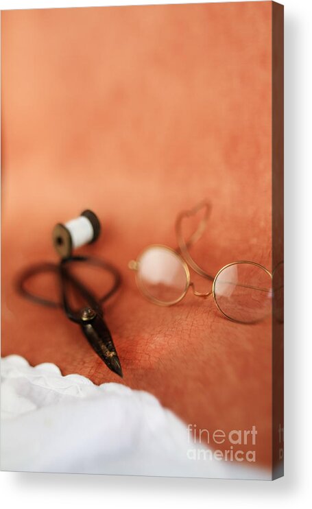 Antique Acrylic Print featuring the photograph Vintage Scissors by Stephanie Frey