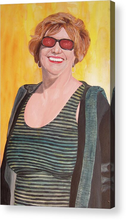 Karen Acrylic Print featuring the painting Walkin On Sunshine by Kevin Callahan