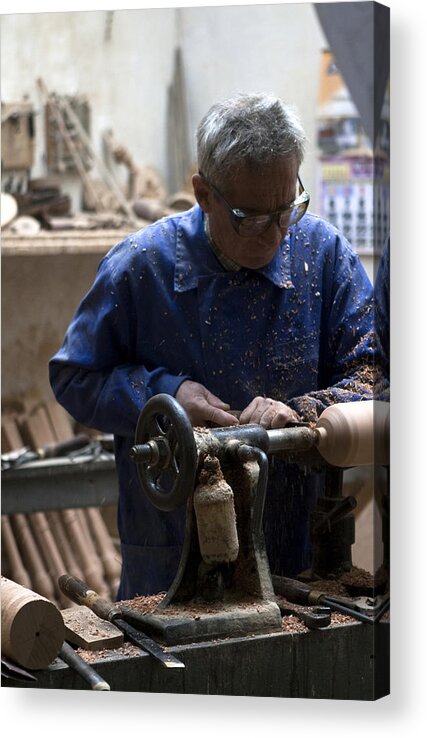 Toledo Acrylic Print featuring the photograph Working His Trade by Lorraine Devon Wilke