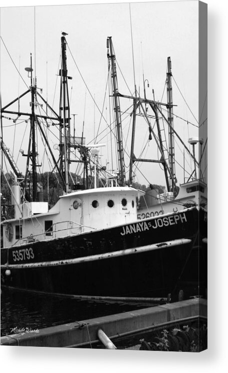 Boats Acrylic Print featuring the photograph Working Woman Fishing Boats Gloucester Massachusetts by Michelle Constantine