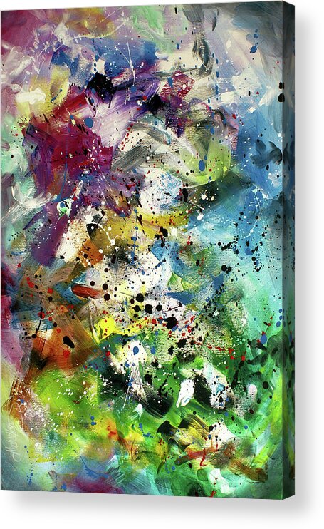 Abstract Acrylic Print featuring the painting ' All at Once ' by Michael Lang