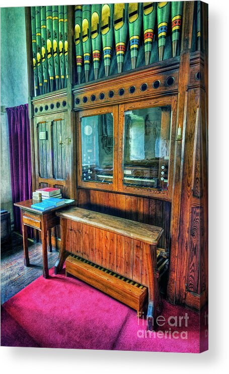 Church Acrylic Print featuring the photograph Church Organ #1 by Ian Mitchell