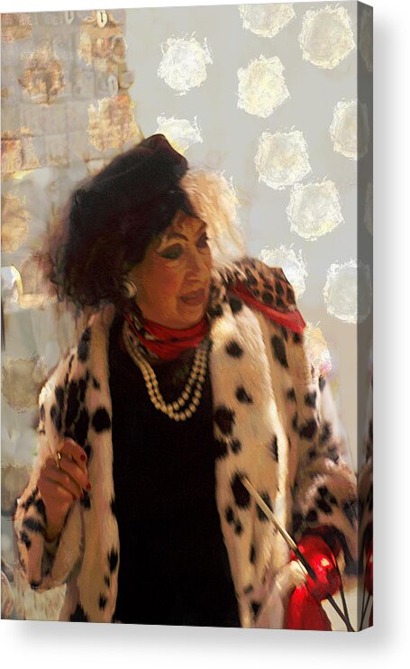 One Thousand And One Dalmatians Acrylic Print featuring the photograph One Thousand And One Dalmatians Cruella DeVille by Suzanne Powers
