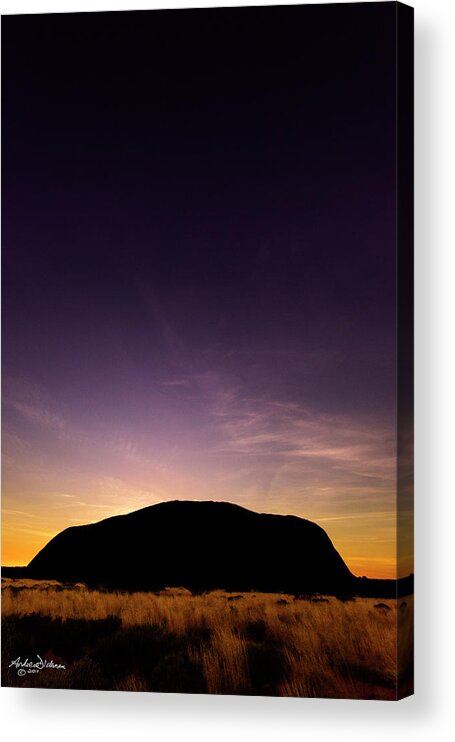 Uluru Acrylic Print featuring the photograph D A Y B R E A K #1 by Andrew Dickman