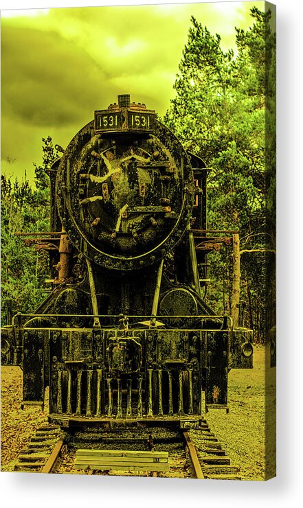 Train Acrylic Print featuring the photograph Train Engine 1531 by James Canning