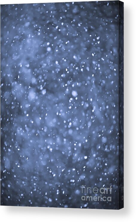 Snow Acrylic Print featuring the photograph Evening snow 1 by Elena Elisseeva