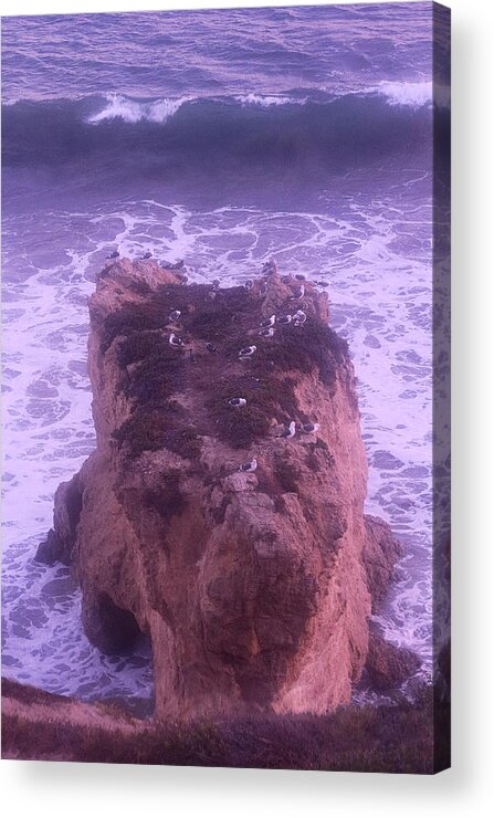 Fat Boulder At El Matador Beach Acrylic Print featuring the photograph Fat boulder From El Matador Beach #1 by Viktor Savchenko