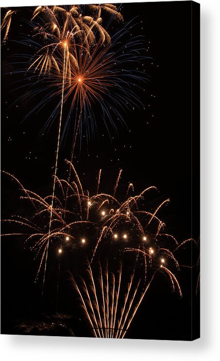 Fireworks Acrylic Print featuring the photograph Fireworks #1 by Tam Ryan