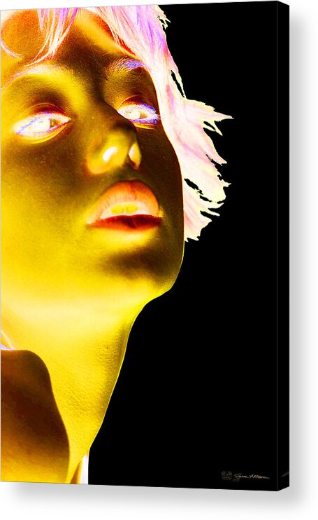 'visual Art Pop' Collection By Serge Averbukh Acrylic Print featuring the photograph Inverted Realities - Yellow #1 by Serge Averbukh