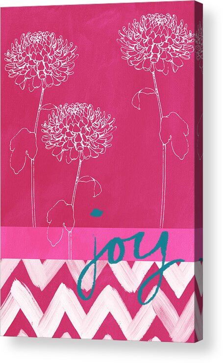 Flower Acrylic Print featuring the painting Joy #1 by Linda Woods