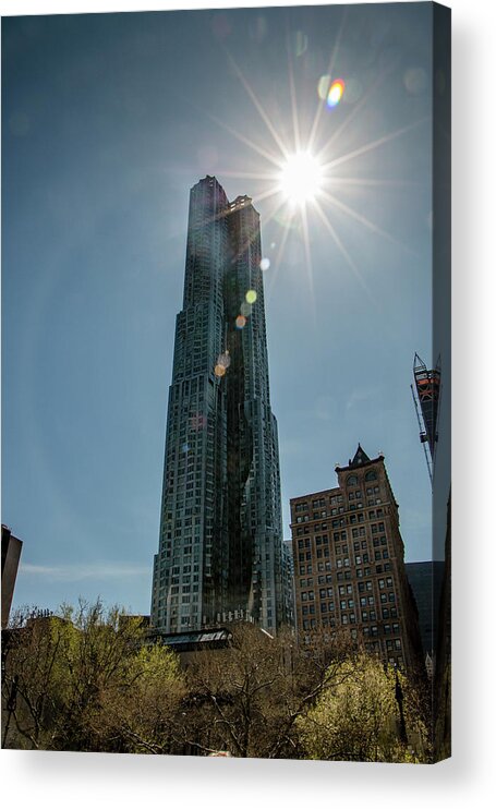 New York City Acrylic Print featuring the photograph Manhattan Skyscraper #1 by Teresa Wilson