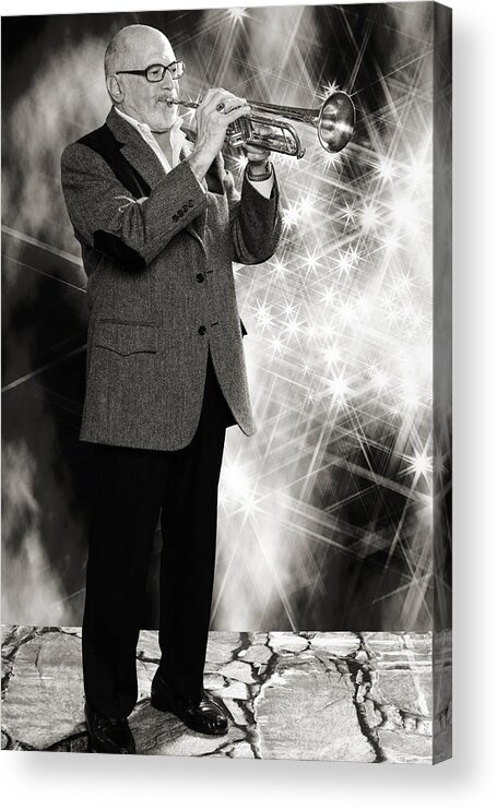 Mike Vax Acrylic Print featuring the photograph Mike Vax Professional Trumpet Player Photographic Print 3774.02 #1 by M K Miller