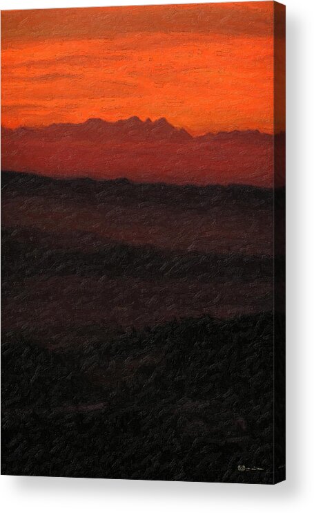 �not Quite Rothko� Collection By Serge Averbukh Acrylic Print featuring the photograph Not quite Rothko - Blood Red Skies by Serge Averbukh