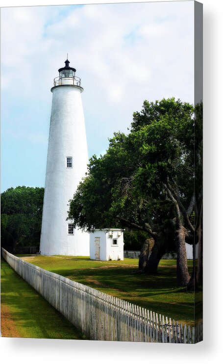 Photo Acrylic Print featuring the photograph Ocracoke Lighthouse #1 by Alan Hausenflock