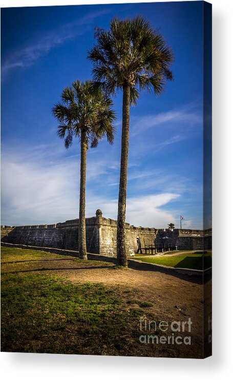 Fort Acrylic Print featuring the photograph St. Augustine Fort #2 by Marvin Spates