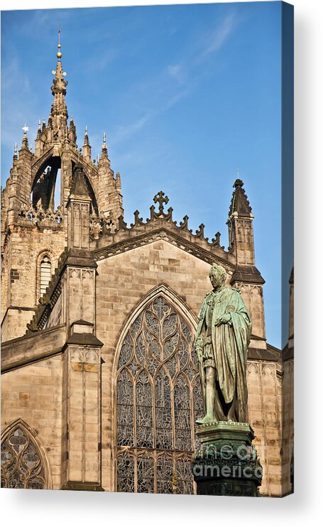 Edinburgh Acrylic Print featuring the photograph St Giles Cathedral Edinburgh #3 by Liz Leyden