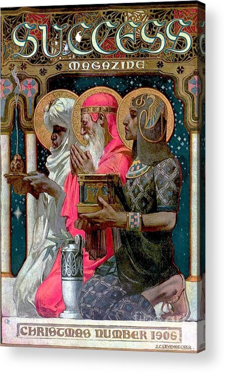 Joseph Christian Leyendecker Acrylic Print featuring the painting Success Magazine Christmas by MotionAge Designs
