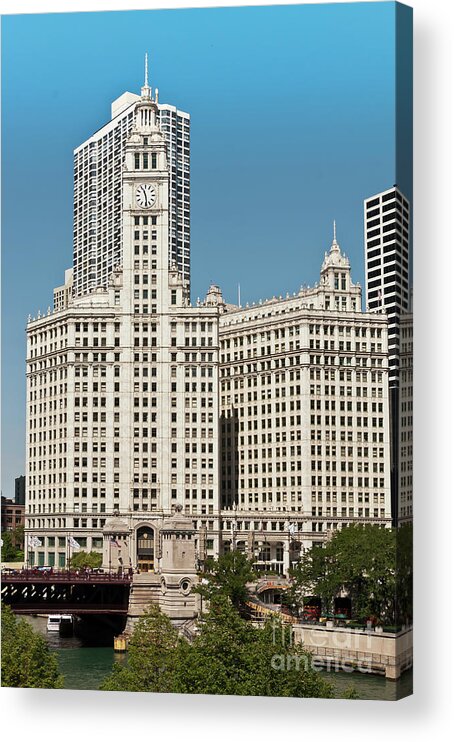 Chicago Acrylic Print featuring the photograph Wrigley Building by David Levin