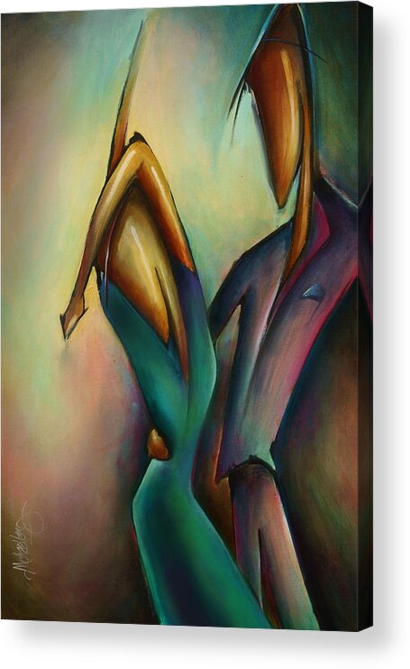 Urban Expressions Acrylic Print featuring the painting X #1 by Michael Lang