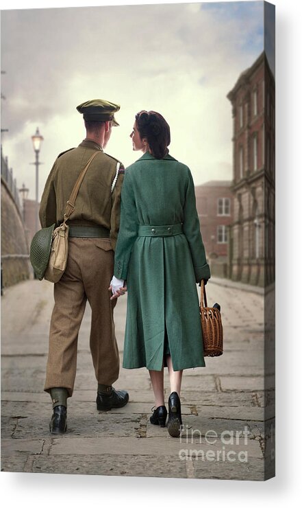 Woman Acrylic Print featuring the photograph 1940s Couple #11 by Lee Avison