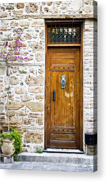 Ancient Acrylic Print featuring the photograph Wooden door #11 by Tom Gowanlock