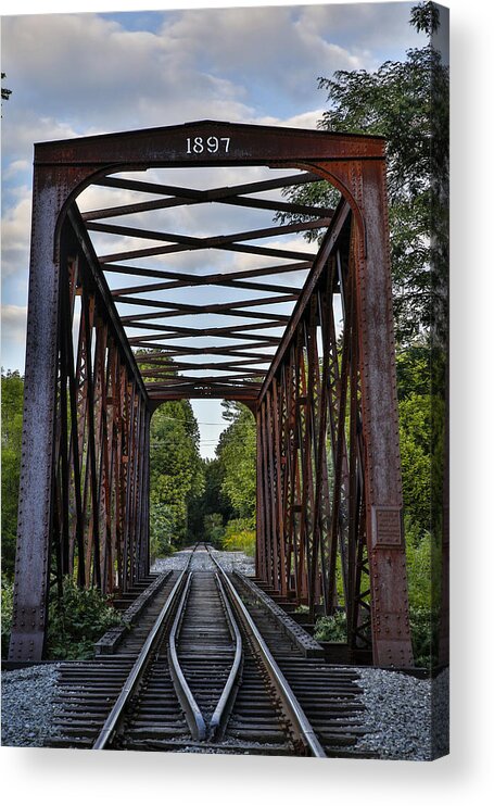 Railroad Acrylic Print featuring the photograph 1897 Railroad Bridge by Vance Bell