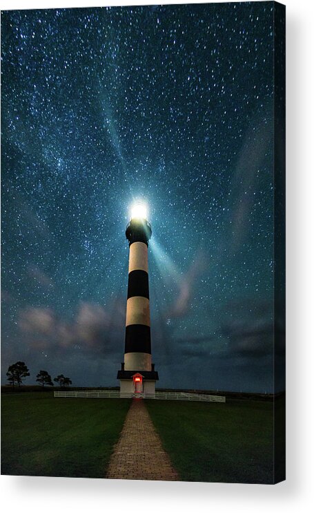 Bodie Acrylic Print featuring the photograph Bodie Lighthouse Under the Stars #2 by Nick Noble
