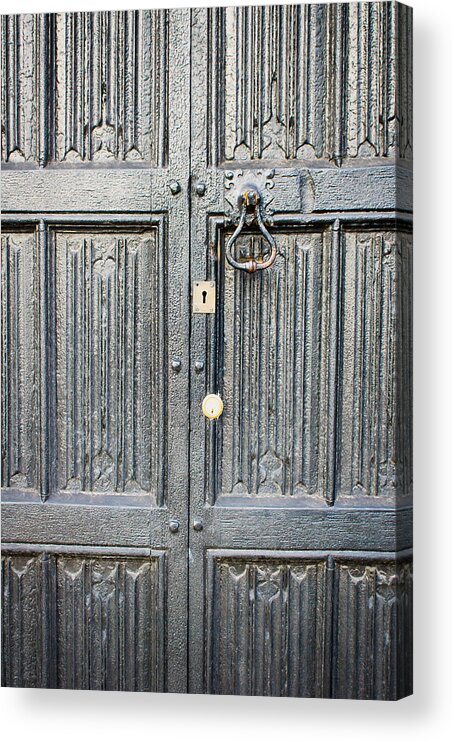 Antique Acrylic Print featuring the photograph Wooden door #20 by Tom Gowanlock