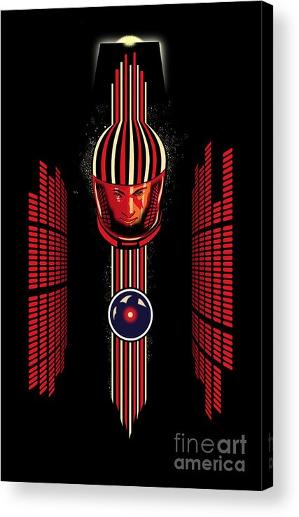 Space Acrylic Print featuring the painting 2001 Spaceman by Sassan Filsoof