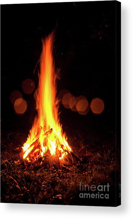 Bonfire Acrylic Print featuring the photograph Bonfire #3 by Mariusz Talarek