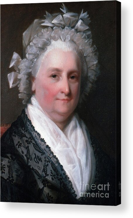 History Acrylic Print featuring the photograph Martha Washington, American Patriot #3 by Photo Researchers