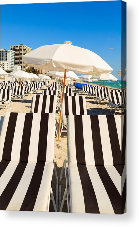 Chair Acrylic Print featuring the photograph Miami Beach by Raul Rodriguez