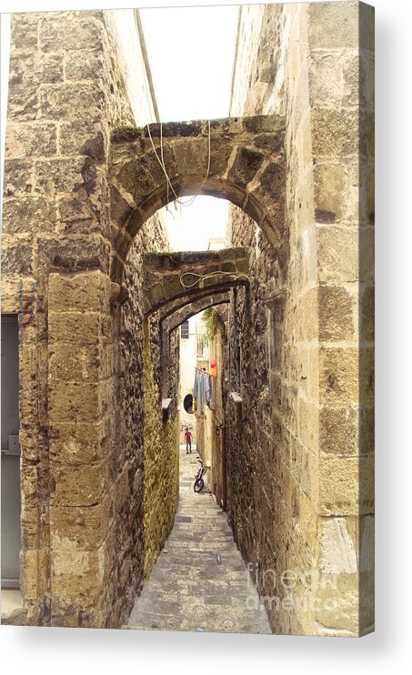 Stone Arches Acrylic Print featuring the photograph old Taranto #3 by Leonardo Fanini