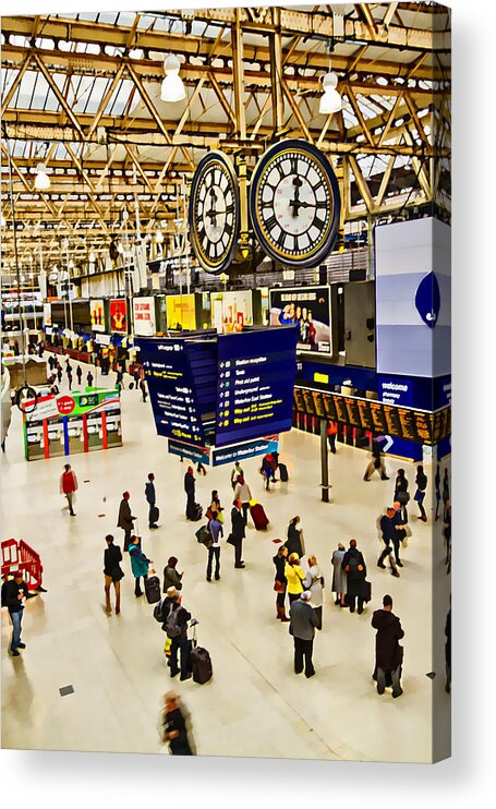 Liverpool Street Acrylic Print featuring the photograph London Waterloo Station #4 by David French