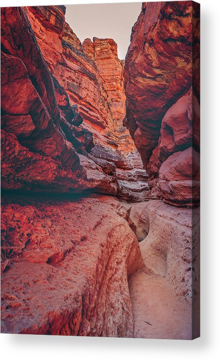 Cathedral Wash Trail Acrylic Print featuring the photograph Marble Canyon #4 by Peter Lakomy