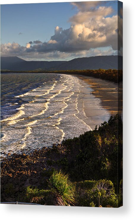 Four Acrylic Print featuring the photograph 4 Miles beach 4.40PM by Andrei SKY