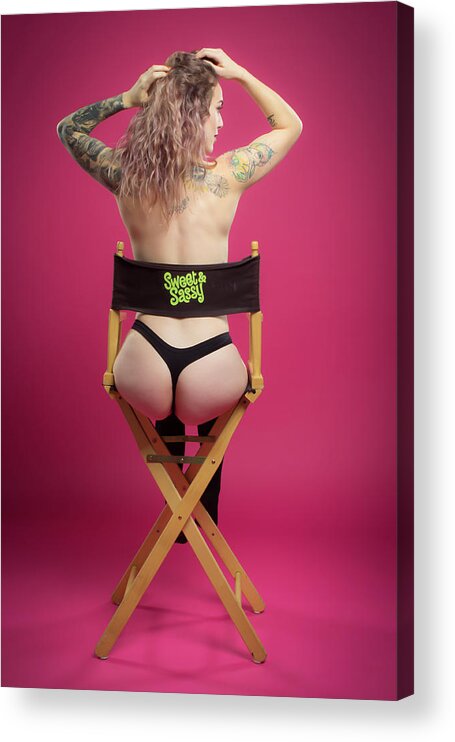 Implied Nude Acrylic Print featuring the photograph Danni by La Bella Vita Boudoir