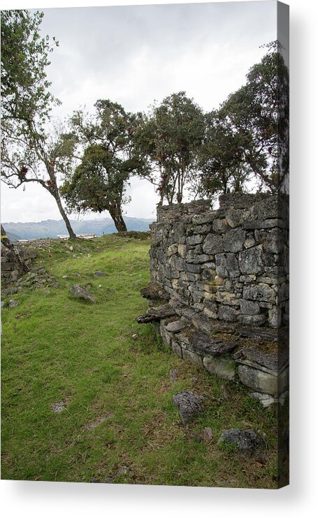 Historical Site Acrylic Print featuring the digital art Kuelap Ancient Site #8 by Carol Ailles