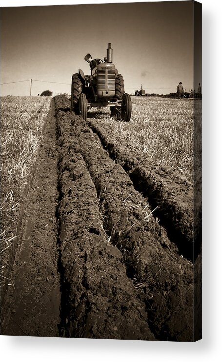 Wales Acrylic Print featuring the photograph A Straight Furrow by Peter OReilly