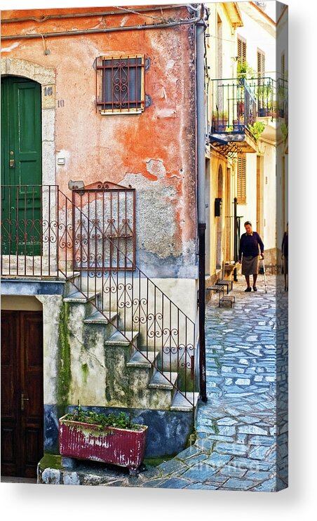 People Acrylic Print featuring the photograph A walk by Silvia Ganora