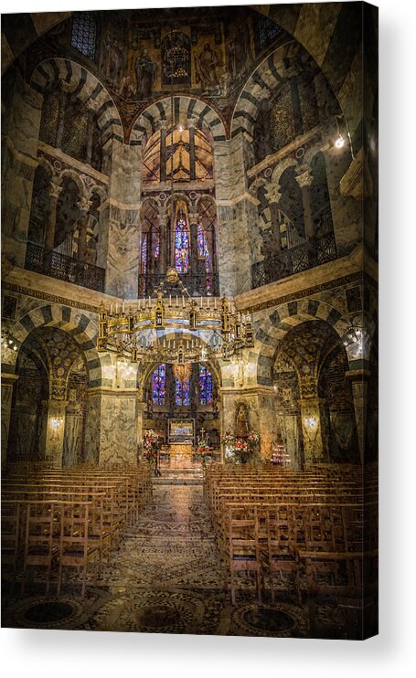 Aachen Acrylic Print featuring the photograph Aachen, Germany - Cathedral - The Octagon by Mark Forte
