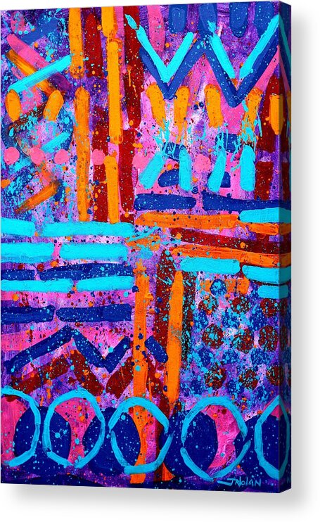 Abstract Acrylic Print featuring the painting Abstract 10316 II by John Nolan