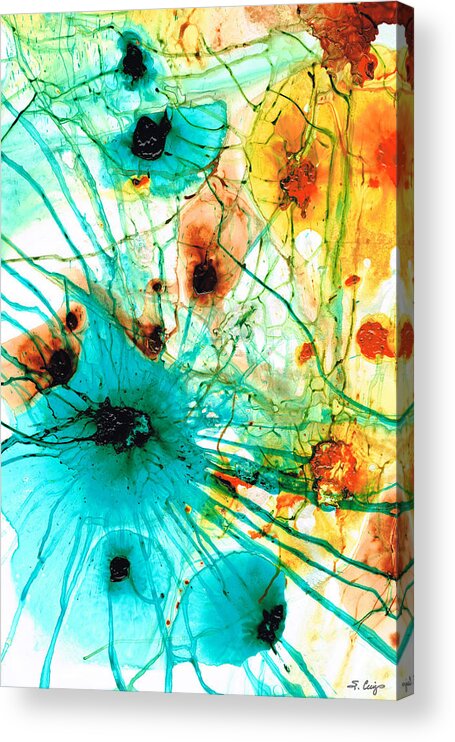 Abstract Acrylic Print featuring the painting Abstract Art - Possibilities - Sharon Cummings by Sharon Cummings