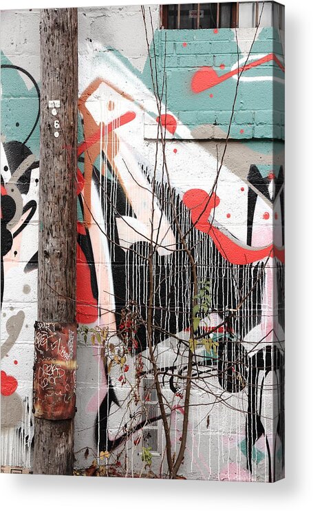 Urban Acrylic Print featuring the photograph Abstract With Ketchuppy Tones - Detail by Kreddible Trout
