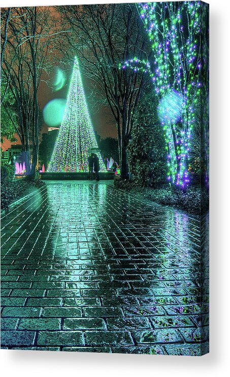 Christmas Acrylic Print featuring the photograph Admiring the Tree by Daryl Clark