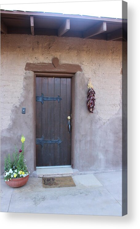 Adobe Acrylic Print featuring the photograph Adobe Door by Dody Rogers